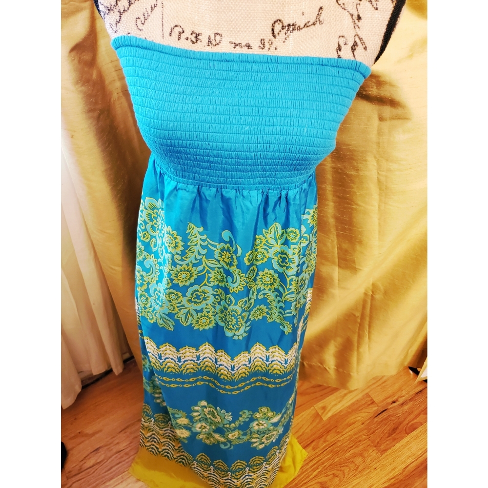 Anthropologie Mermaid Silk Maxi Dress Large
